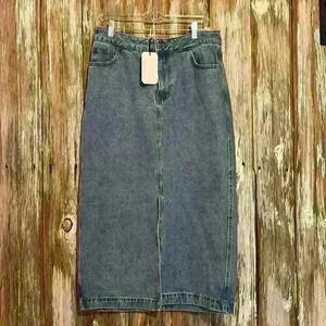 NWT VELVET HEART LOS ANGELES DENIM MIDI SKIRT